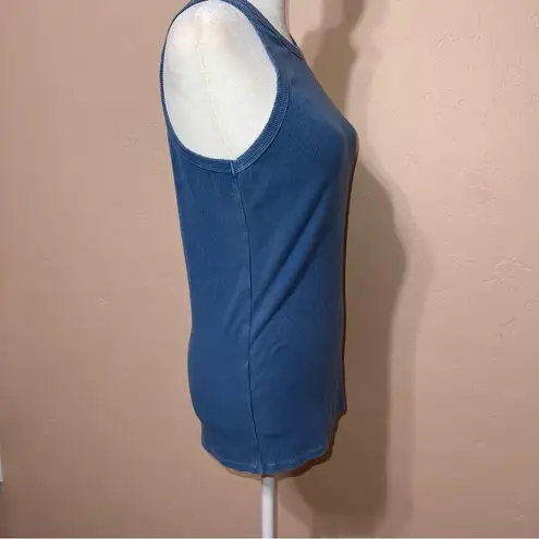 Soft Ribbed Women’s Tank, Masc Style, Cookies Clothing Company Size Large Blue