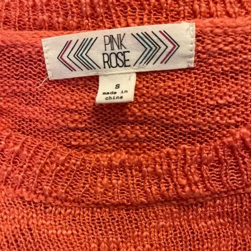 Pink Rose  salmon colored antlered deer cute “ugly Christmas sweater” in Size S.