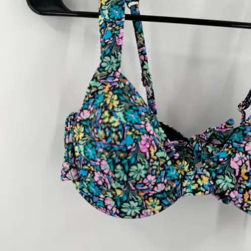 Raisin's  Bikini Top Juniors Size Large NWT Full Moon Printed Underwire Beach Swim