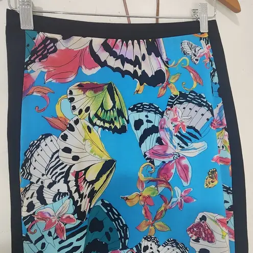 Blue Butterfly Print Sheee Overlay Skirt Size undefined