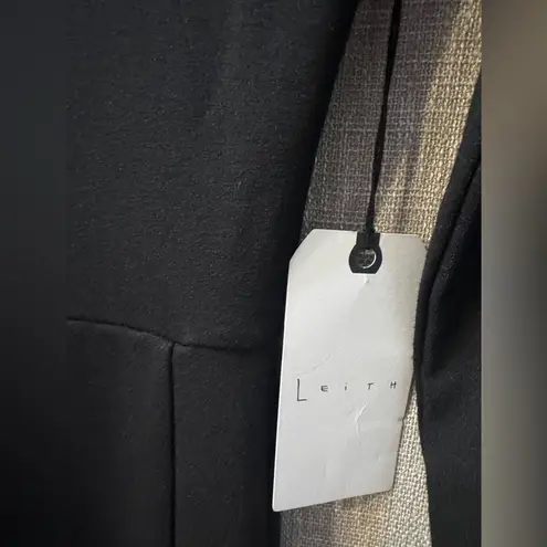 Leith  -long sleeved, scoop neck, side slit black dress, size XXS, NWT