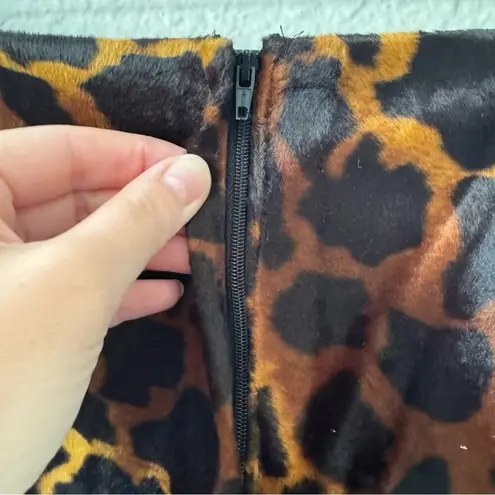 A Byer 90s Y2K Faux Fur Animal Giraffe Print Mini Skirt 9