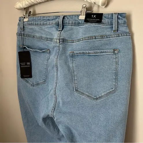 American Bazi Jeans Mom High Rise Light Blue Distressed Casual Trendy