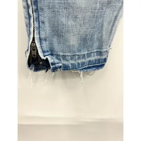 Hudson Blue Denim Pockets Zipper Mid Rise Stretch Skinny Jeans Size 26