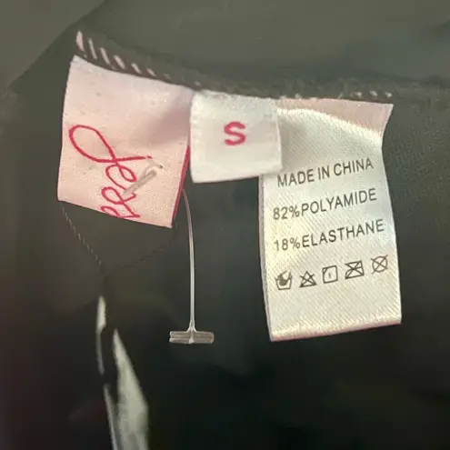 Jess Lea Striped High Waist Bikini Set Size Small New With Tags Black