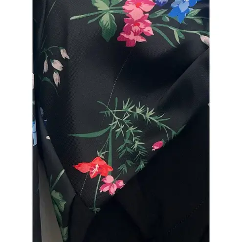 Carolina Herrera Floral Print Crossover Cutout Puff Sleeve Maxi Dress Gown 2 NWD