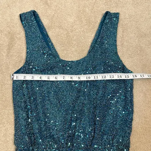 EXPRESS  Blue Green Sequins Sparkly Girly Party Mini Dress Taylor Swift Small