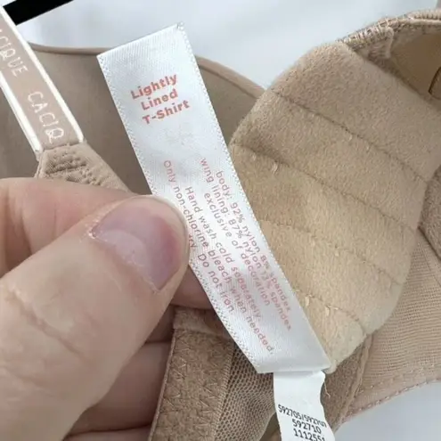 Cacique Women's Padded Lightly Lined Full Coverage T-Shirt Bra Beige Size 40DD