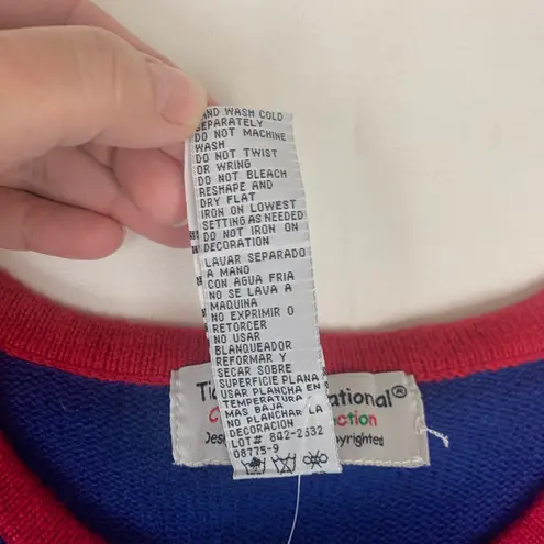 Tiara International size XL Christmas blue sweater snowmen cardigan new