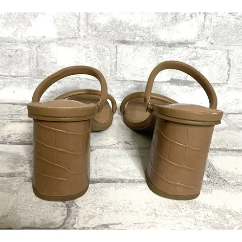 NWOB DV By Dolce Vita Womens Halsty Faux Leather Animal Print Block Heel Sz 10