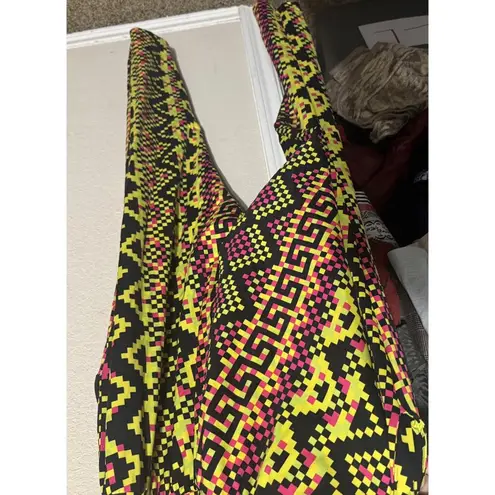 Zumba  Wear Colorful Jumpsuit Spicy One Piece Athletic 2001 Y2K Dance Yoga Sz M