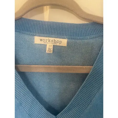 Workshop Republic Clothing Sz Sm Striped V-Neck Pullover Sweater