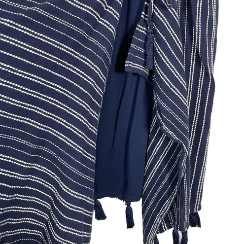 Aerie  Striped Tassel Wrap Skirt in Navy/White Size L