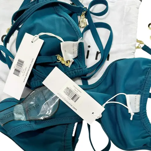 ADORA SWIM Josephine Top & Delilah Bottom, Teal, Medium Blue