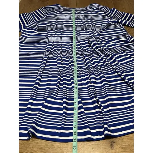kim rogers Women's Curvy Stripe Long Sleeved Dress Size 3X Stretch Loungewear