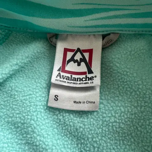 Avalanche Teal Blue Patterned Quarter Zip Pullover