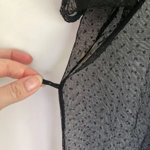 Flair|Vintage Sotted Lace Robe sz Medium Black