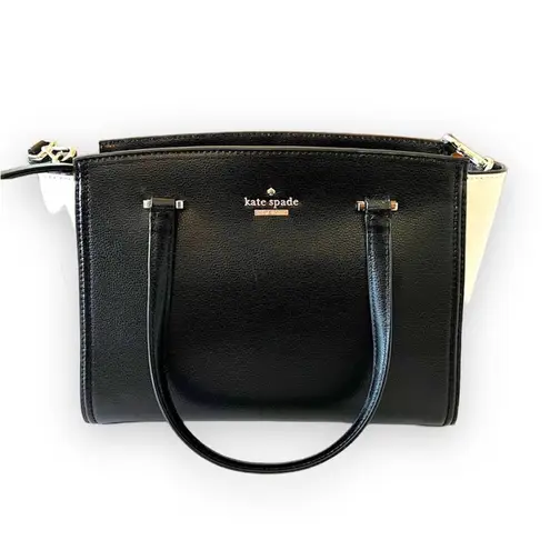 Kate Spade  Small Geraldine Patterson Drive Black Cream Leather Crossbody Bag NWT