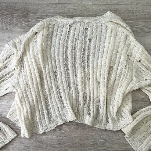 Buckle  Cream Knit Cardigan Sweater
