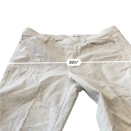 J. Jill Creamy white Stretch Corduroy straight leg pants Size MEDIUM