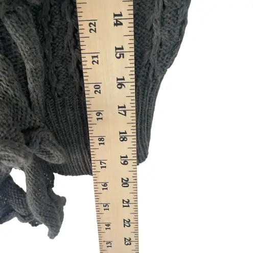 Stevie Hender Hendi Sm Grey Wool Ruffle Knit Academia Sweater Cottage Coquette Feminine Fairy