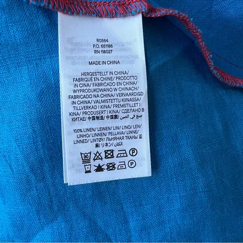 Boden Multicolor Patchwork Linen Bias Maxi Skirt Pink Size 12