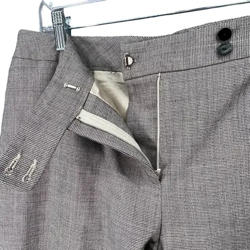 Pendleton Trouser Pants Womens 12 Brown Wool Herringbone Savvy Stretch Classic