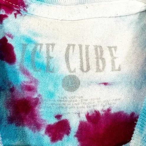 Ice Cube Large Tee Boyz N the Hood Tie Dye Handmade Pink Blue Crop Top 1007