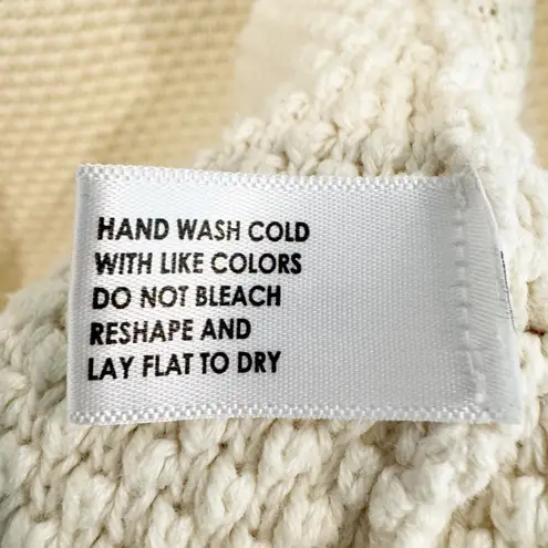 White + Warren Shawl Collar Snap 3/4 Sleeve Knit Cardigan Sweater Cream Small