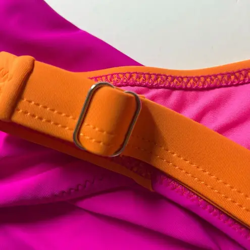 Blooming Jelly Two-Piece Color Block High Waisted Adjustable Bikini M Medium New