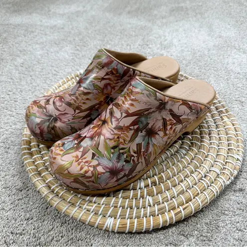 Sanita Women’s Wood Orchid Clogs Mules Shoes Slip On in Multicolor 42/US 11.5 Tan