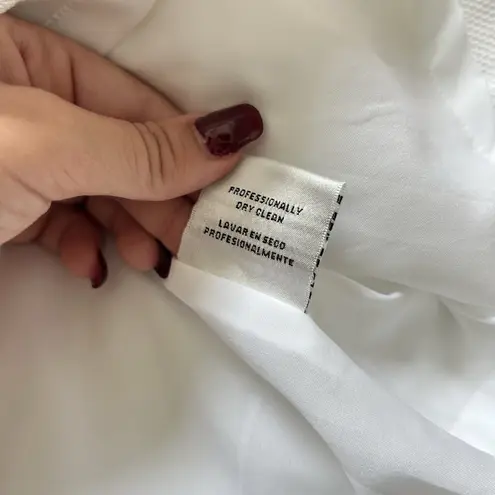 Chetta B Womens 2 White Full Front Zip Sheath Dress Office Casual Business