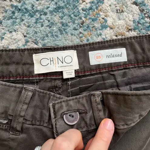 Anthropologie [Chino by ] NWT Relaxed Fit Chinos in Carbon- Size 25