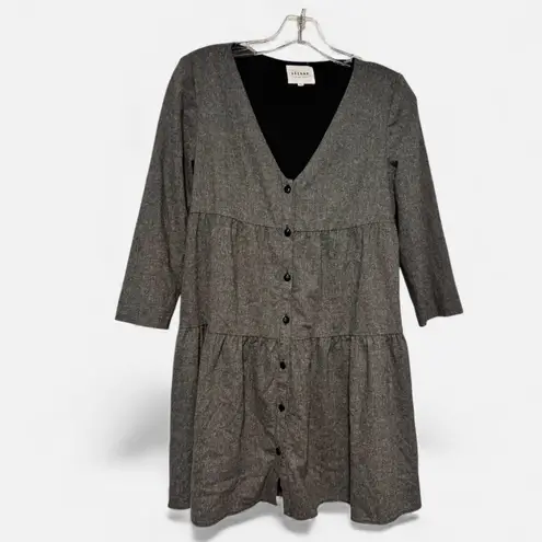 Sézane Sezane Wool Blend Tiered Babydoll Dress Size 34 French US 2 Minimalist