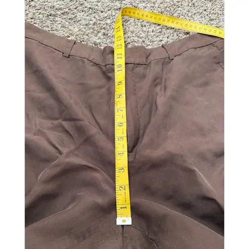 Lauren Ralph Lauren Brown Silk Wide Leg Pants Sz 16 Old Money Preppy Luxury