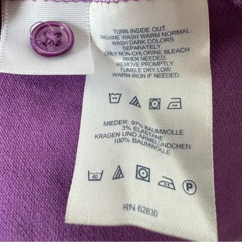Lands' End Lands’‎ End Purple Pique Cotton Polo Shirt Dress sz 6-8 Small Preppy Tennis Prep