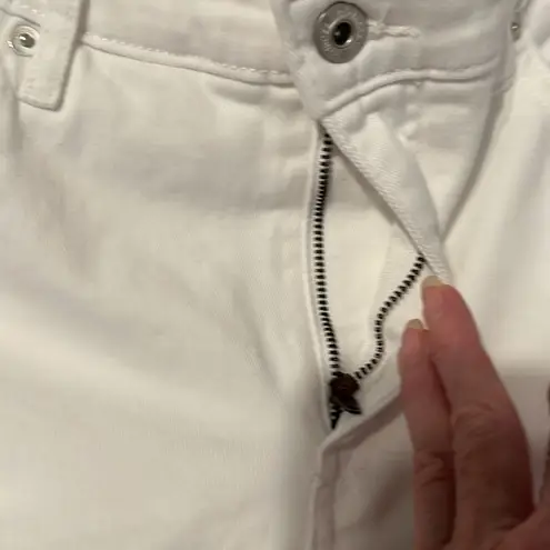 Ella Moss size 10/30 white cropped straight leg jeans GUC