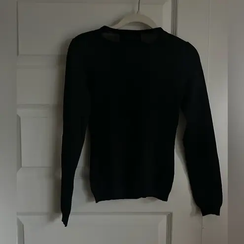 Moschino Couture Stretch Knit Sheer Paneled Top