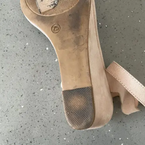 Journee Collection Womens LOUCIA Beige Wedge Heeled Sandals 7.5