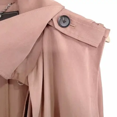 BCBGMAXAZRIA  Brielle Sleeveless Belted Trench Coat Mocha Beige Womens Size Large