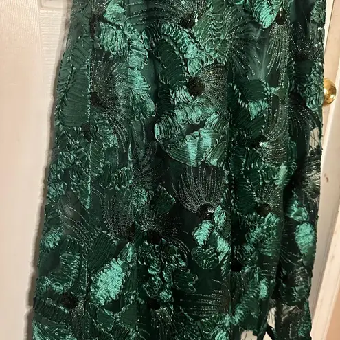 Alex Marie Eloise Embroidered A-Line Dress Fern Green Size 2 NEW