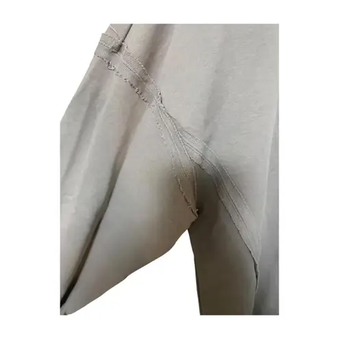 (1008) Women's Gray Peach Love Sweatshirt Size Small Button Solid Pullover