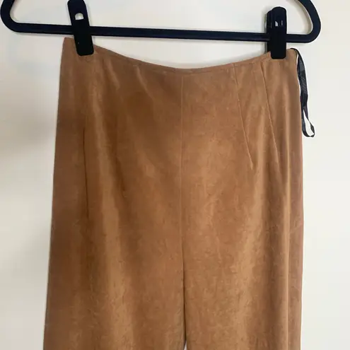 Donna Morgan NWT Vintage Camel Faux Suede Pants Straight Leg Sz 10