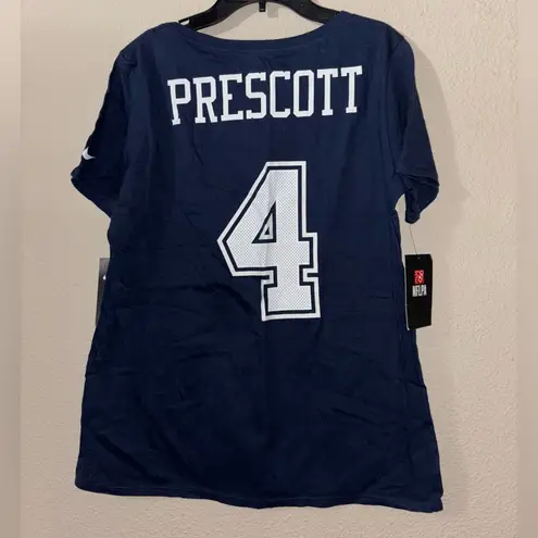 Nike Navy’s Woman’s  Dak Prescott #4 Dallas Cowboys NFL T-Shirt-Large