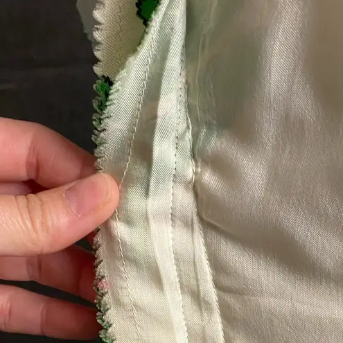 Amazing Vintage 1960s Fern And flower Plant Shift Sleeveless dress _ Size Small Green