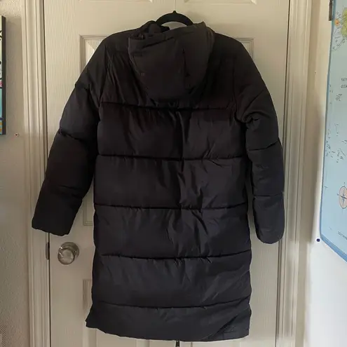 Kangol Puffer Jacket for H&M Black Size XXS Double Zip Hooded Trench Puffer