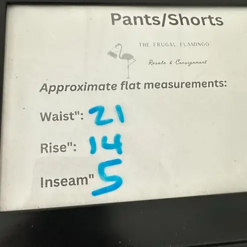 Lands End Swim Shorts Blue Print Size 24W Pockets Stretch 5” Inseam Quick Dry