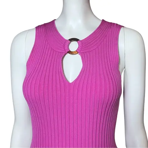 Cache Vintage Y2K Cachè Purple Magenta Keyhole Silk Blend Going Out Top. M/L. Pink - Image 7