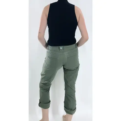 Kuhl Olive Green Roll Up Active Performance Straight Leg Pants Size 2