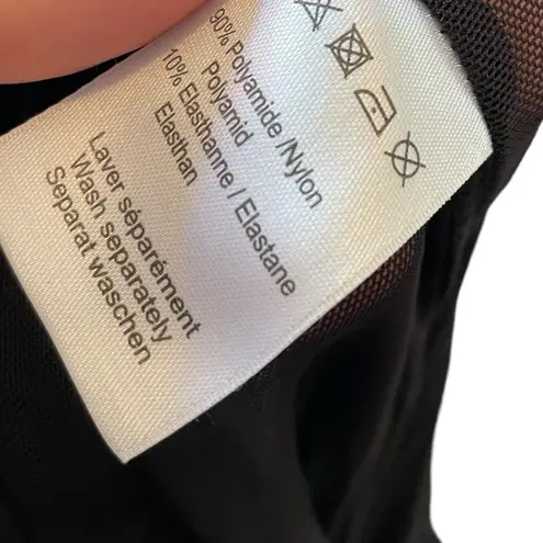 Passionata Black Romantic Feminine Ruffle Sheer Mesh Lingerie Mini Slip Dress Size M